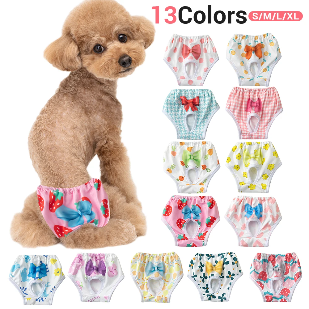 Dog Physiological Pant Pet Menstrual Pants Diaper Female Underwear Sanitary Panties For Small Medium Dogs Washable Pet Clothes