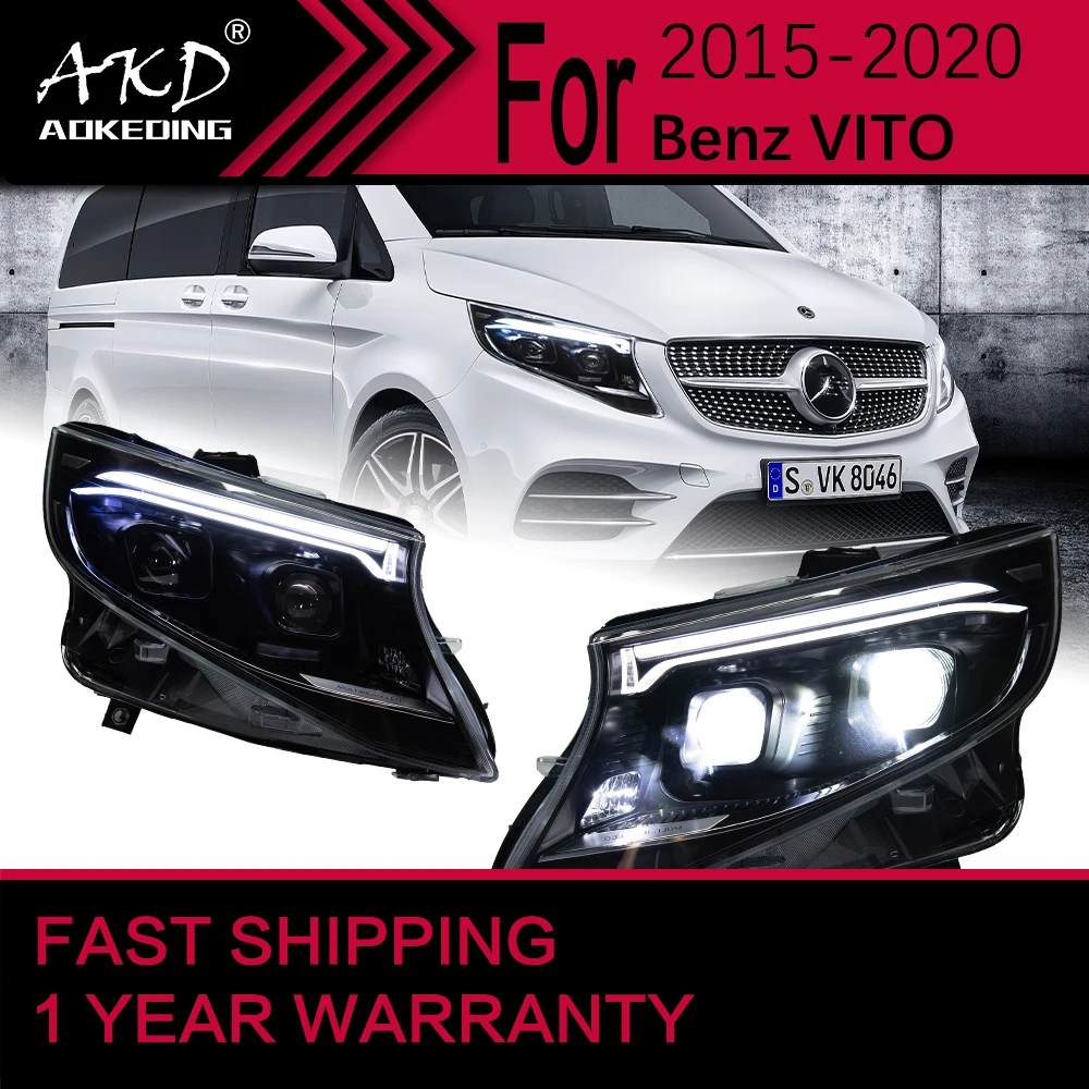 

Car Lights for Benz VITO LED 2015-2019 Headlight W447 V260 Head Lamp Drl Projector Lens Automotive Accessories