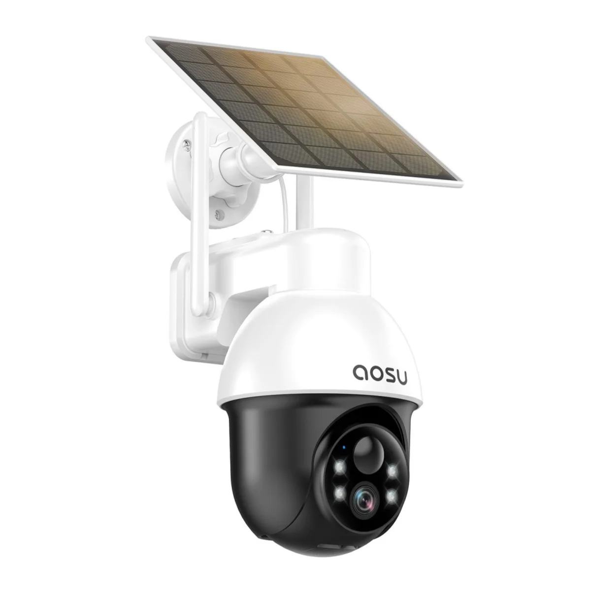 Erneuerte AOSU 3MP PTZ Solar-Sicherheitskamera 5000mAh Akku Kabellose 2,4GHz WLAN-Kamera PIR AI-Erkennung 2-Wege-Audio Außen-CCTV-Kamera