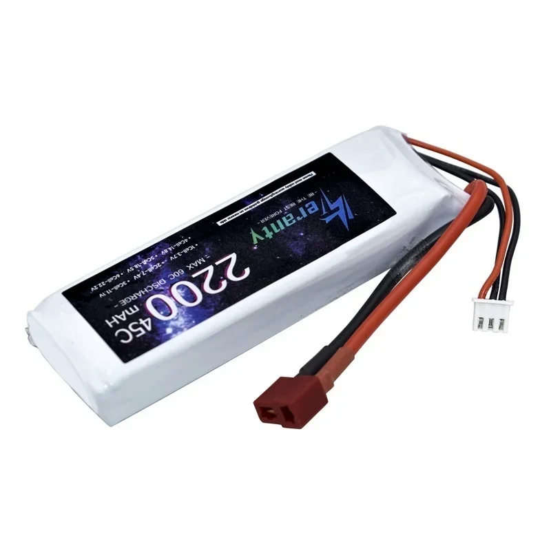 بطارية ليبو 7.4 فولت 2200 مللي أمبير في الساعة 45C مع قابس T JST XT30 XT60 لطائرة هليكوبتر RC كوادكوبتر قطع غيار طائرات بدون طيار بطارية 7.4 فولت 2 ثانية