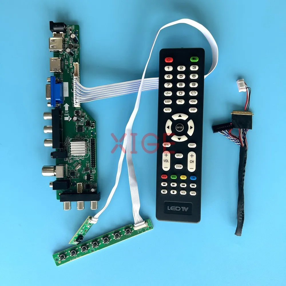 

Driver Controller Board For CLAA156WB11A CLAA156WB13A Laptop Matrix AV/USB/DHMI/VGA 15.6" 40-Pin LVDS 1366x768 DVB-C/T Kit DIY