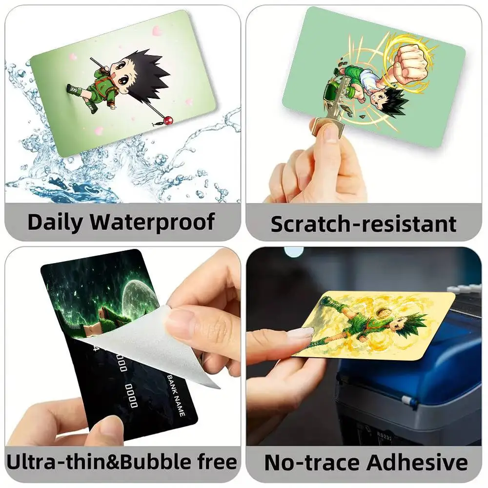 Anime Hunter Hunter G-Gon Freecss  Credit Card HD Stickers Small Chip Waterproof Sticker Game Card Decal Gift