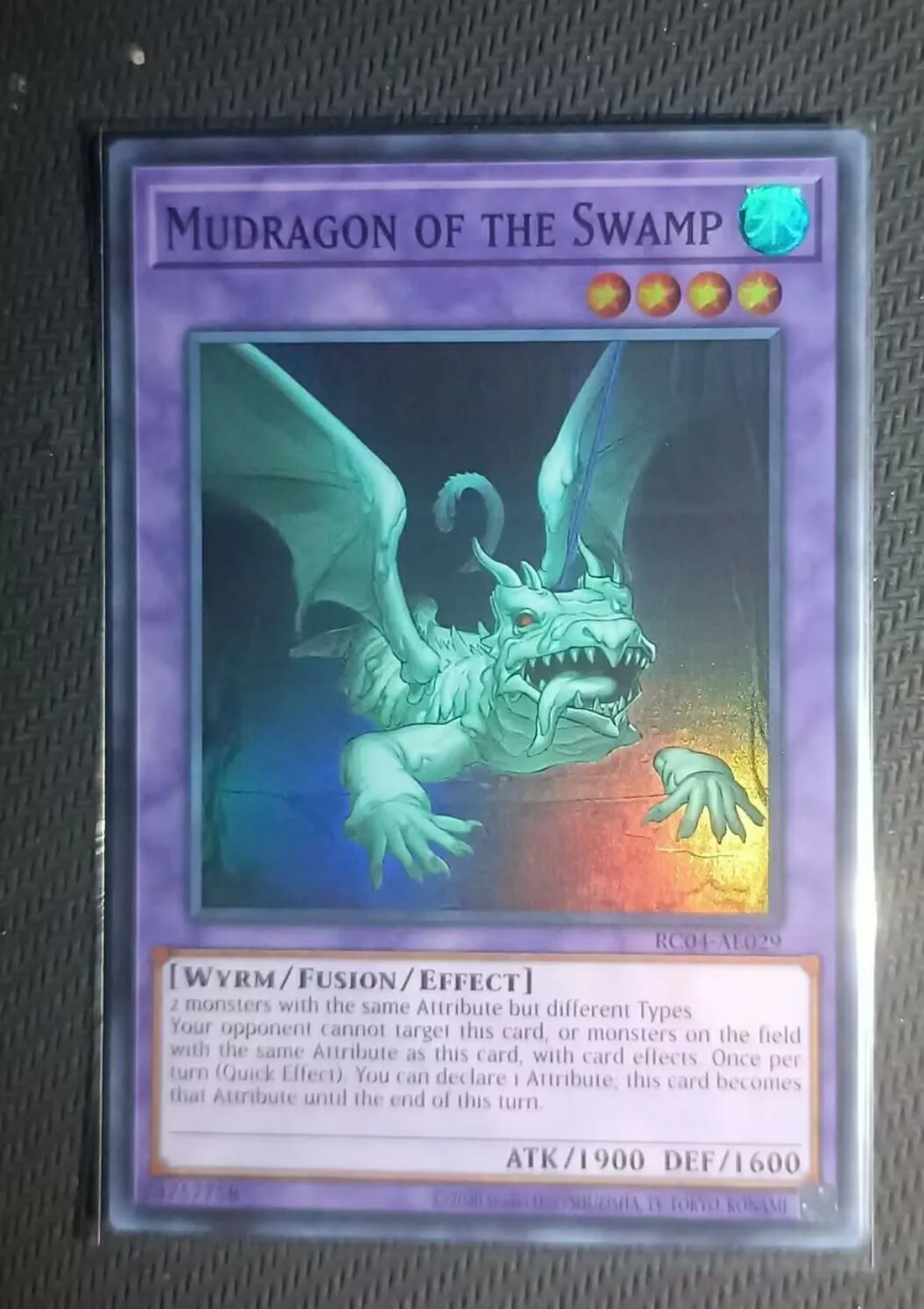 

Yugioh KONAMI Duel Monsters RC04-AE029 Mudragon of the Swamp Super Rare Asian English Collection Mint Card