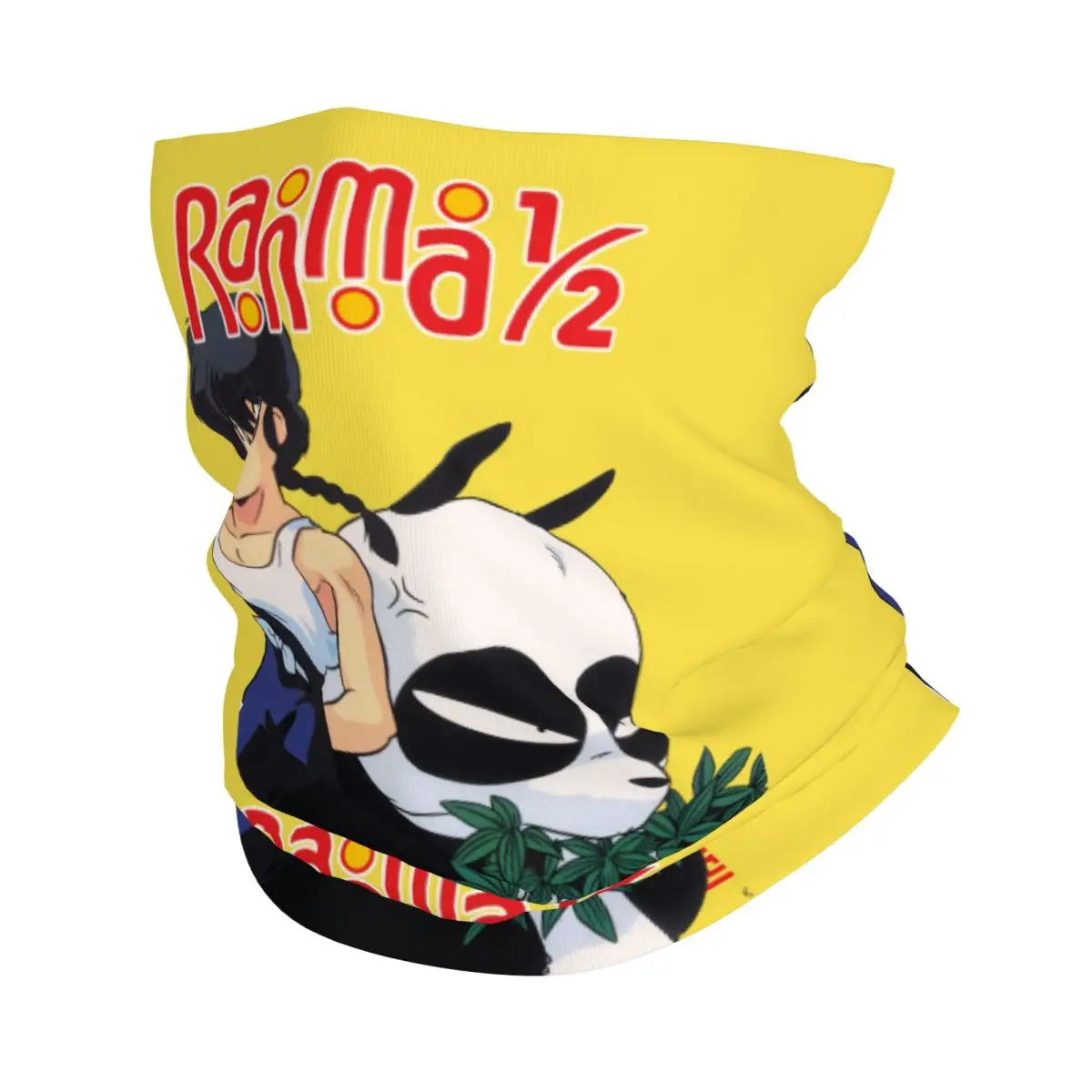 Girl And Panda Scarf Neckerchief Neck Face Mask Polyester