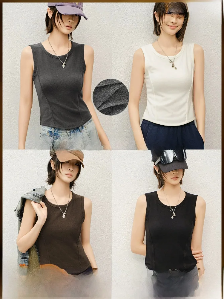 

Meiyang Fishbone Vest Whole Circle Wrap Series Spring Velvet Feel with Chest Pad Women's Fashion Versatile Short Style Casual...