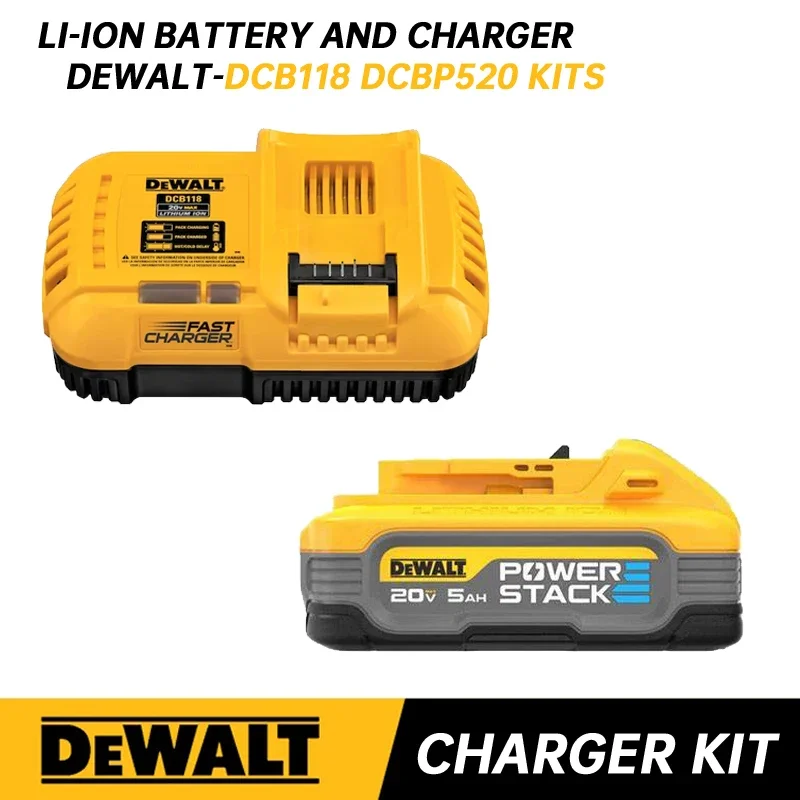 DEWALT DCB118 DCB1104 220V Charger Kits DCBP520 DCBP034 DCB208  DCB184 DCB182 DCB203 20V Lithium Li-ion Battery For Dewalt