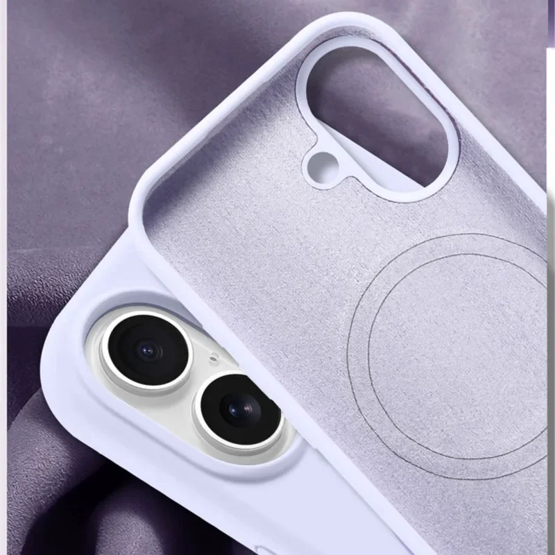 Funda Magsafe de silicona líquida Original de lujo para iPhone 16 Plus 15 14 13 12 Pro Max, funda suave de carga inalámbrica magnética