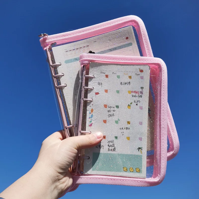 A5 Zip Bag Binder Sleeves 1P 2P 4P Photo Album Binder Notebook & DIY Photocard Binder Organizer Gift Book School Stationery