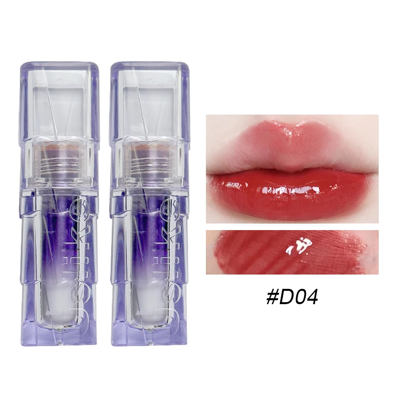 2 stuks glinsterende spiegellipglazuur, waterige glinsterende lichte lipgloss make-up 7 kleuren, hydraterende hydraterende, langdurige