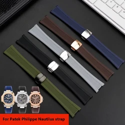 High Quality Silicone Rubber Watchband For Patek Philippe Nautilus Series 5711 5712 5980 Waterproof Watch Strap Bracelet Male