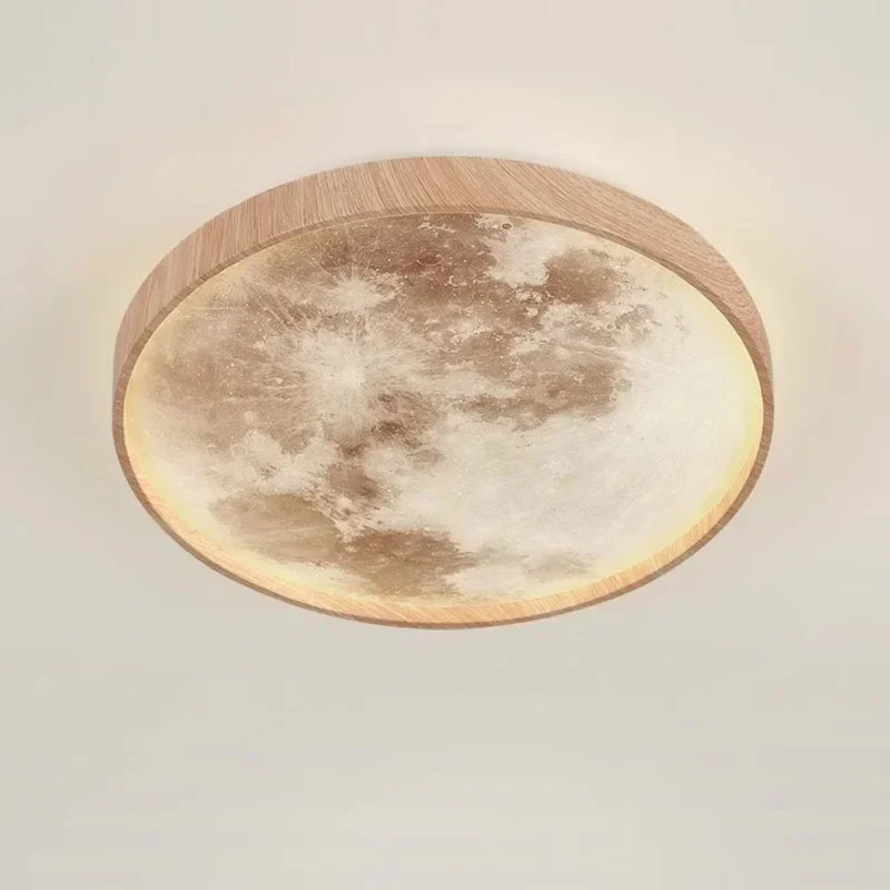 

Nordic LED Ceiling Lamp Wooden Grain Moon Mask For Aisle Balcony Bedroom Dining Room Ceiling Lights Home Indoor Decor Lighting