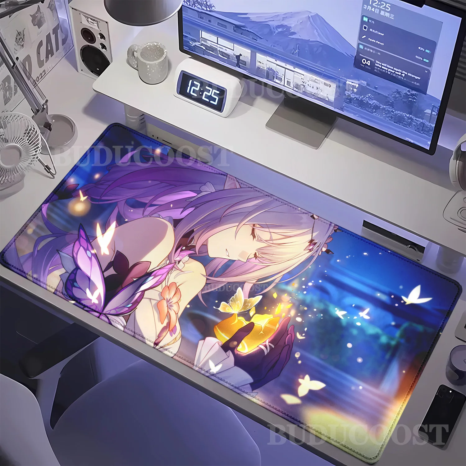 

Mouse Pad Kawaii Honkai Star Rail Castorice Gamer Mousepad Laptop HD Mouse Mat PC Anime Sexy girl Butterfly Keyboard desk mat