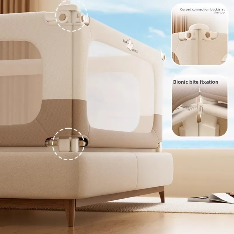 高さ調節可能なベビーベッド保護、幼児用コンバーチブルバンパー、安全レール、ベッドガード、ガードレール、新生児用ユニバーサルフィットベビーベッド