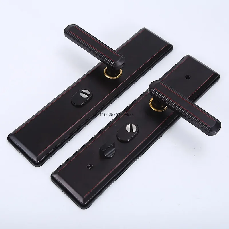 Thickened Multi Functional Anti-theft Entrance Door Lock Plate, Explosion-proof and Safe Stainless Steel Wide Lock Handle