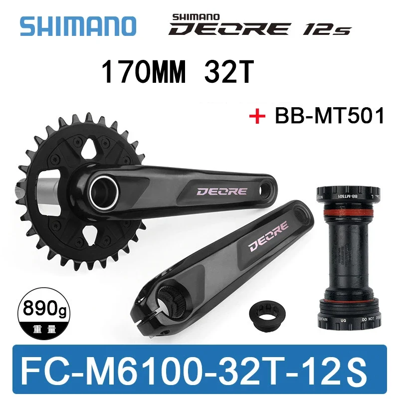 DEORE FC-M6100 FC-M6120 12Speed 170MM 32T 12S FRONT CHAINRING CRANKSET 12V CRANKARM CHAINWHEEL Original Parts SM-BB52