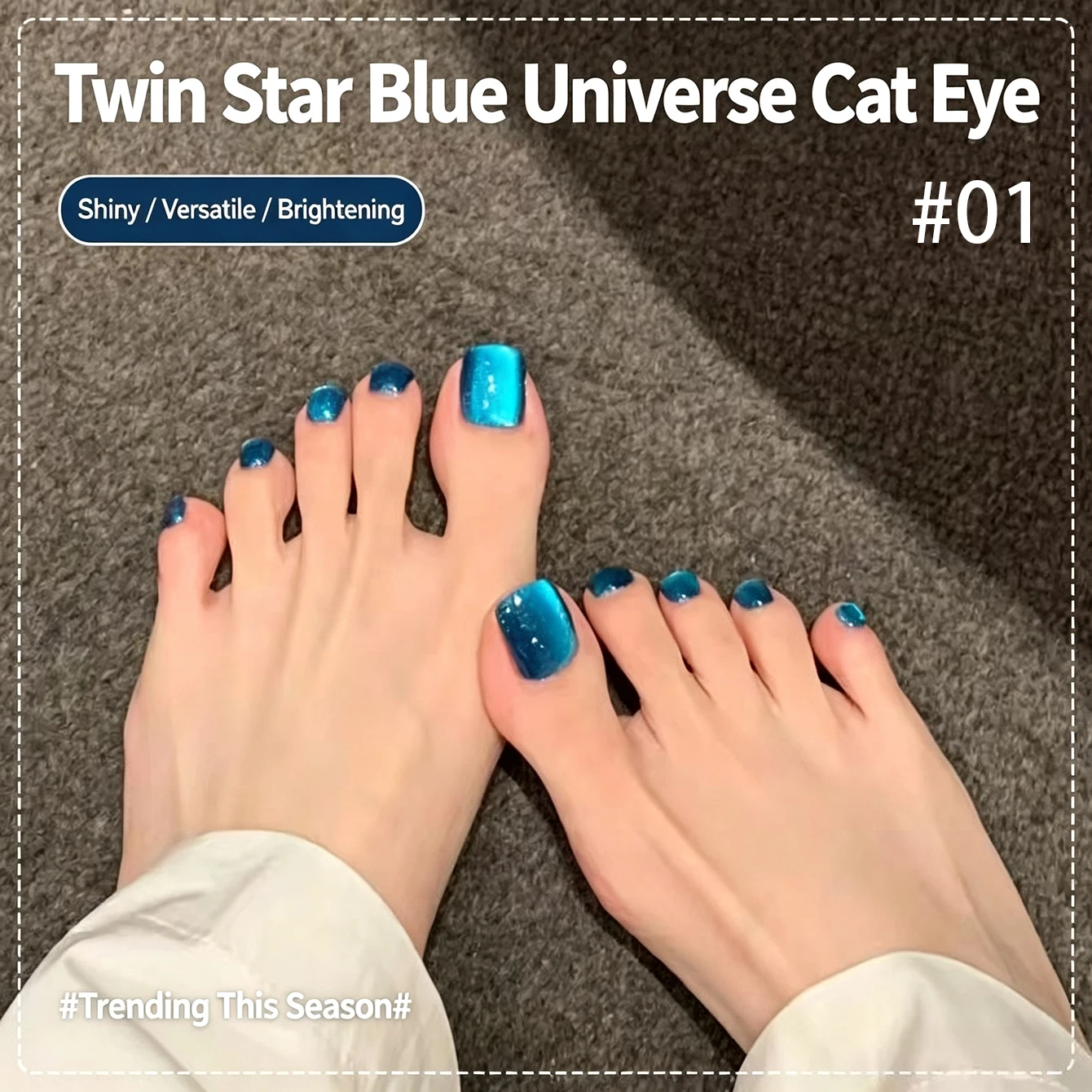 1-8Pcs 15ml Large Size Gemini Blue Cat Eye Gel Polish Glass Beads Magnetic Sparkle 2026 Summer Nail Art DIY Salon UV LED