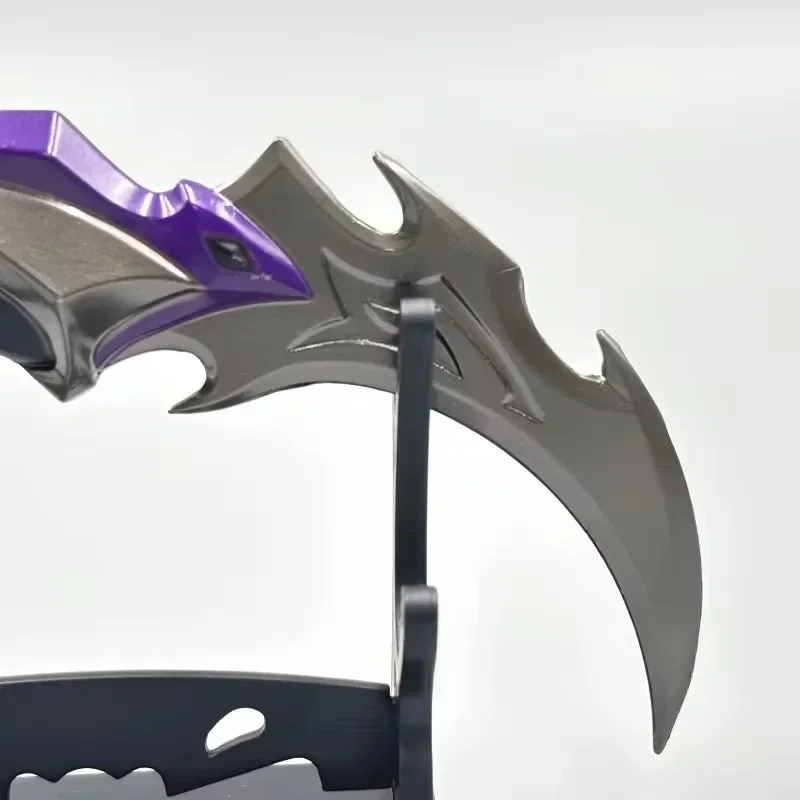 15CM Valorant Game Weapon Melee Reaver Karambit Knife Metal Model Samurai Sword Weapon Model Keychain Decoration Gifts Toys Kids