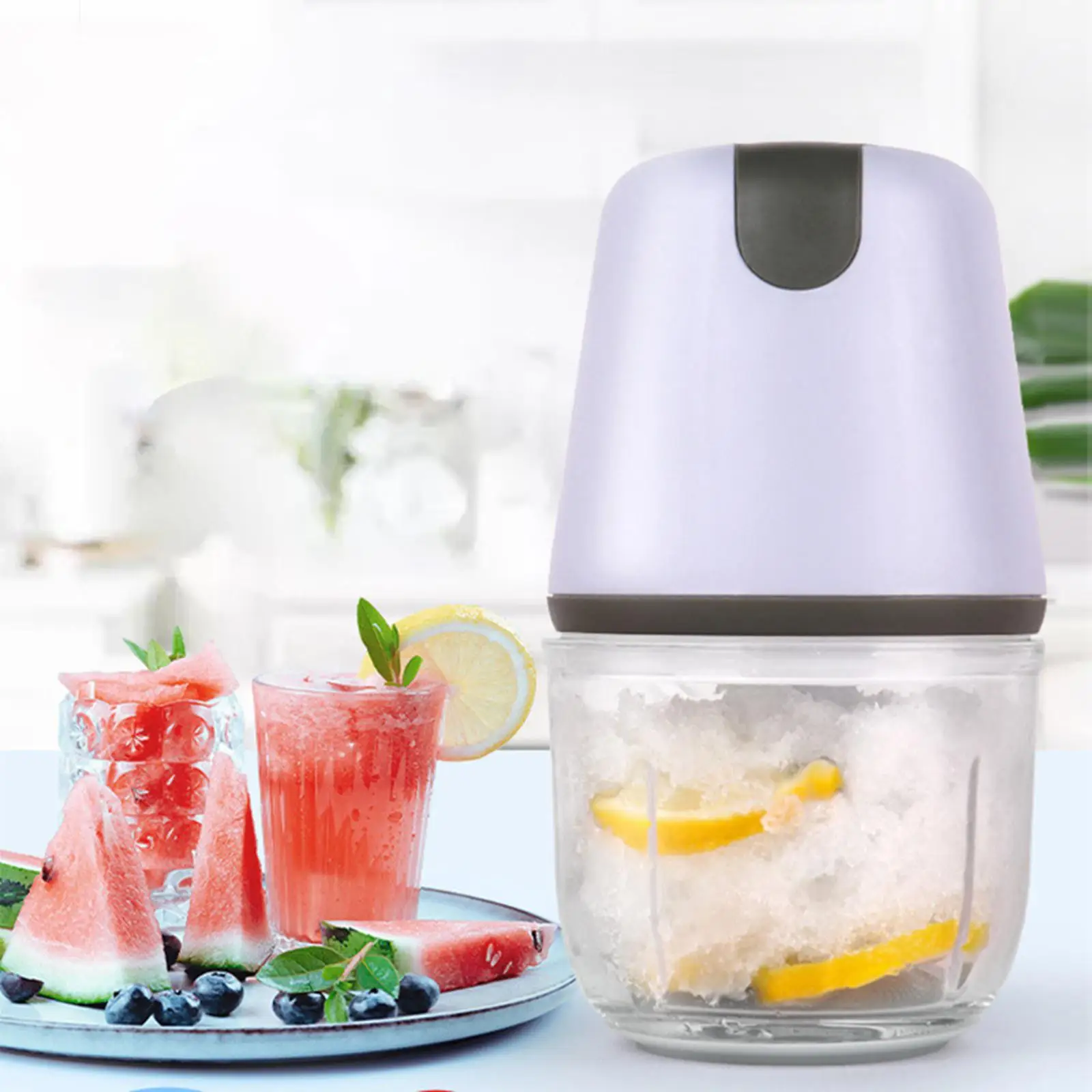 Mini tritaghiaccio elettrico, macchina per cono di neve, macchina per ghiaccio tritato da 300ml, macchina per frantumare il ghiaccio