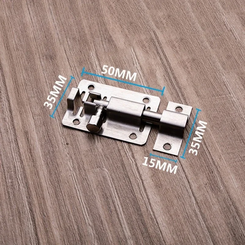 Apstelle 1Pcs 1.5/2/2.5/3/4/5/6/8/10/12 Inch Stainless Steel Door Latch Sliding Lock Bolt Latch Hasp Staple Gate Safety Lock