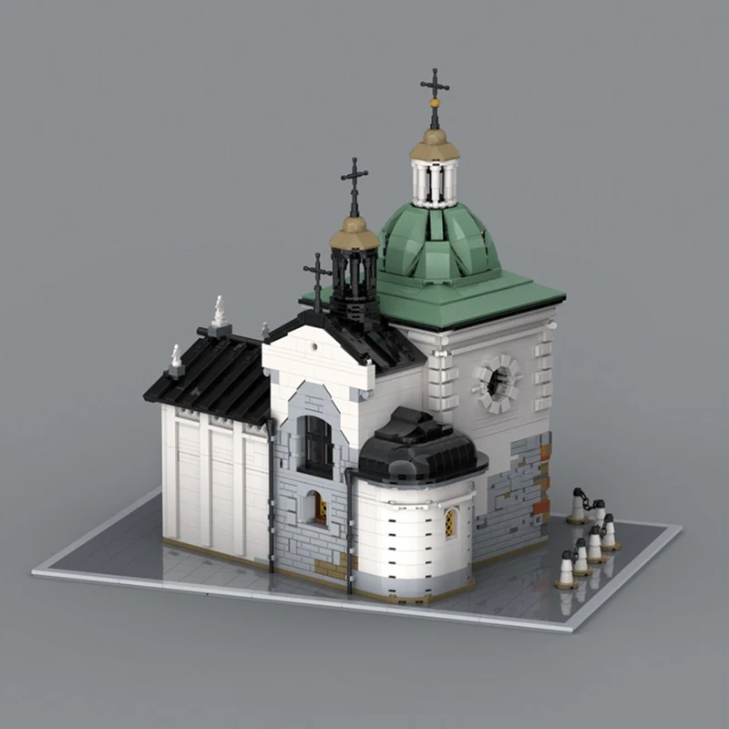 도시 건물 모델 Moc 빌딩 벽돌 고대 ChurchModel 기술 모듈 형 블록 선물 크리스마스 장난감 DIY 세트 조립