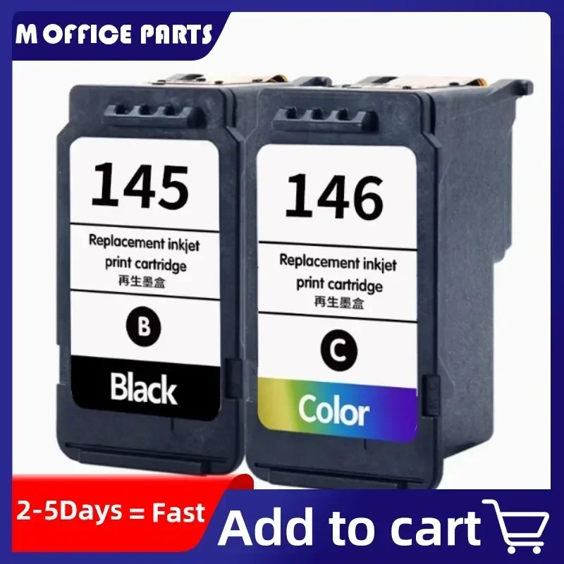 MAIS VENDIDO: Cartucho de Tinta 1X 145XL 146XL PG 145 146 XL para Canon PG145 CL146 PG-145 CL-146 para Pixma MG2410 145XL 146XL