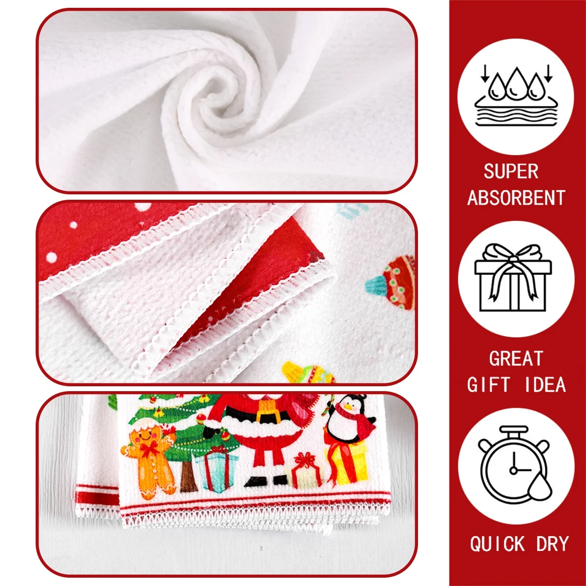 2pcs Merry Christmas Polyester - Home Textiles Towel recension och pris