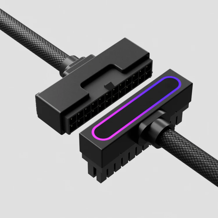 Computer Power Extension Cable ATX24PIN Extension Cable Aijs First-line Connection ARGB Shenguang Synchronization