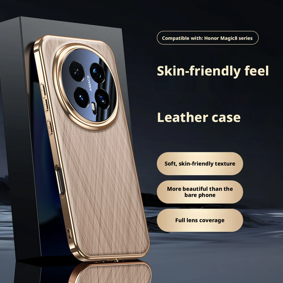 

[Gold Silk Silver Brocade] for Honor Magic8 Pro Case Electroplated Lens Precise Hole Protection Cover for Honor Magic7 Pro/6 Pro
