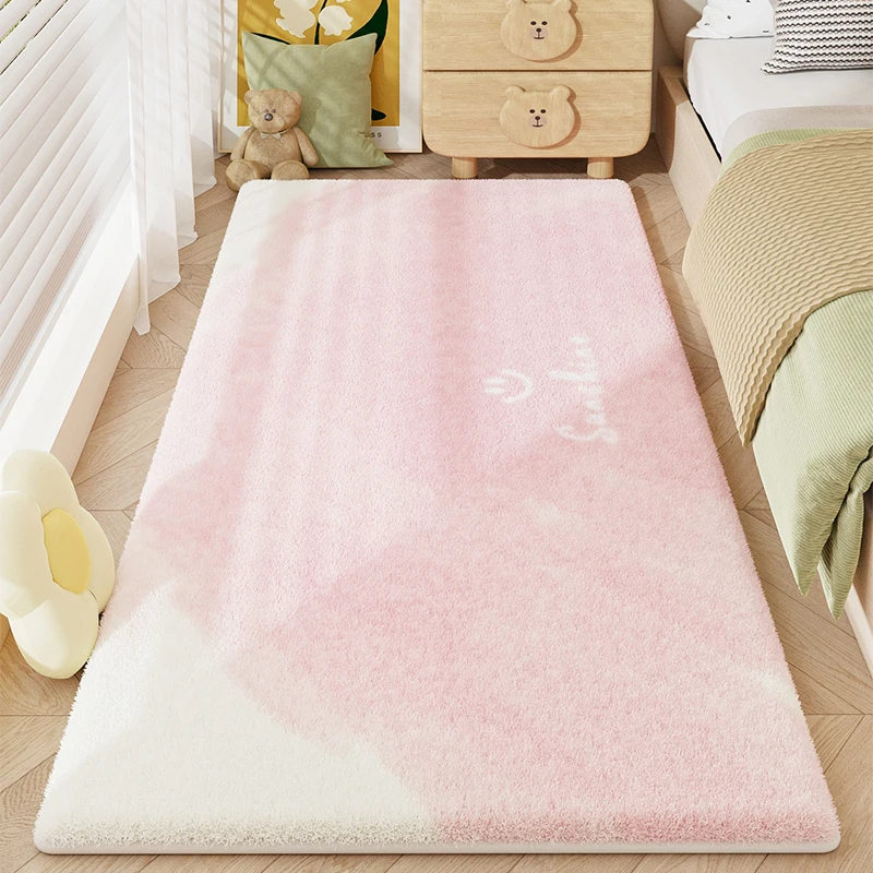 

Cream Style Carpets for Living Room Minimalist Bedroom Decor Carpet Fluffy Soft Bedside Plush Rug Solid Color Home Thicken Mat