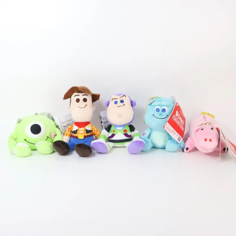 18CM Kawaii Disney Toy Story Woody pluche kussen Buzz Lightyear Alien schattige pluche sleutelhanger rugzak hanger meisje cadeau