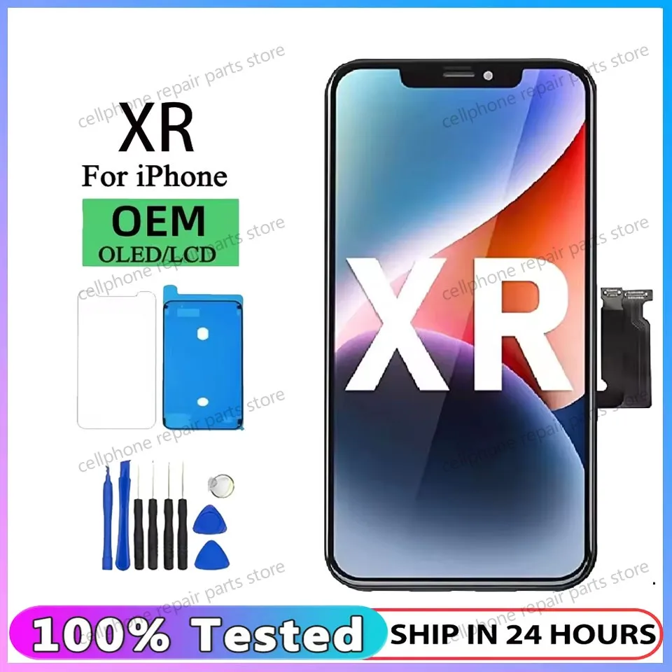 

Replacement LCD 100% Excellent OEM Pantalla for iphone XR LCD Display Touch Screen Digitizer Assembly for iPhone XR A2105 A2106