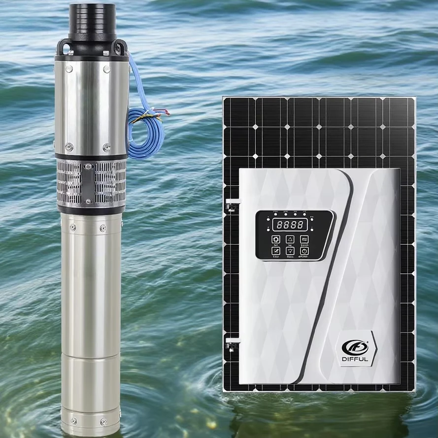 Bomba De Agua Solar De 11000 vatios, Motor AC/DC, Bomba sumergible Solar híbrida, Bomba De Agua Solar De alta presión personalizable