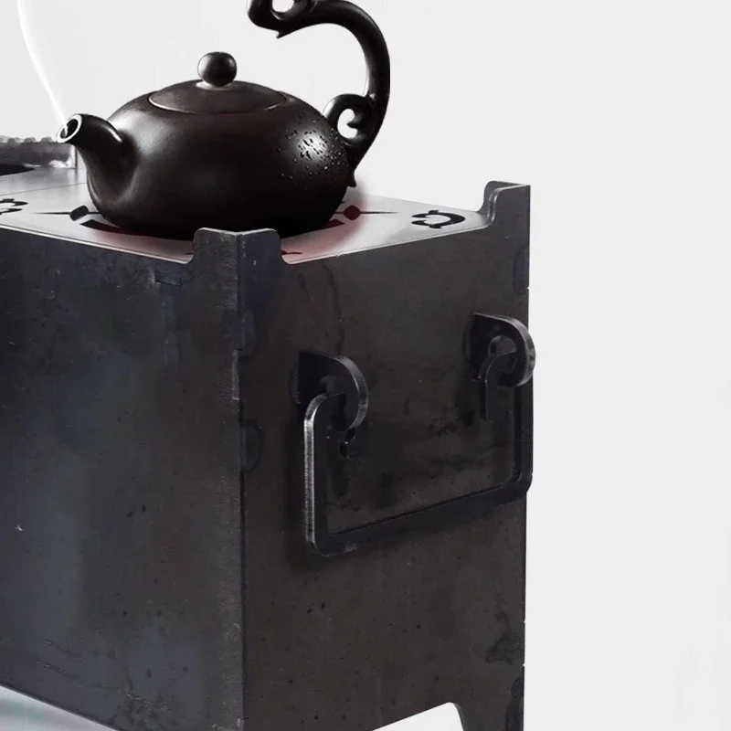 

Чайная плита из углеродистой стали, портативная семейная уличная духовка, полный набор, съемный многофункциональный кипячение чая и воды