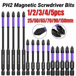 5/3/150 stücke ph2 Magnet-Scrwdriver-Bits rutsch fester Chargenkopf-Kreuz bohrer 25-mm für Handbohr werkzeuge für elektrische Schlag bohrer