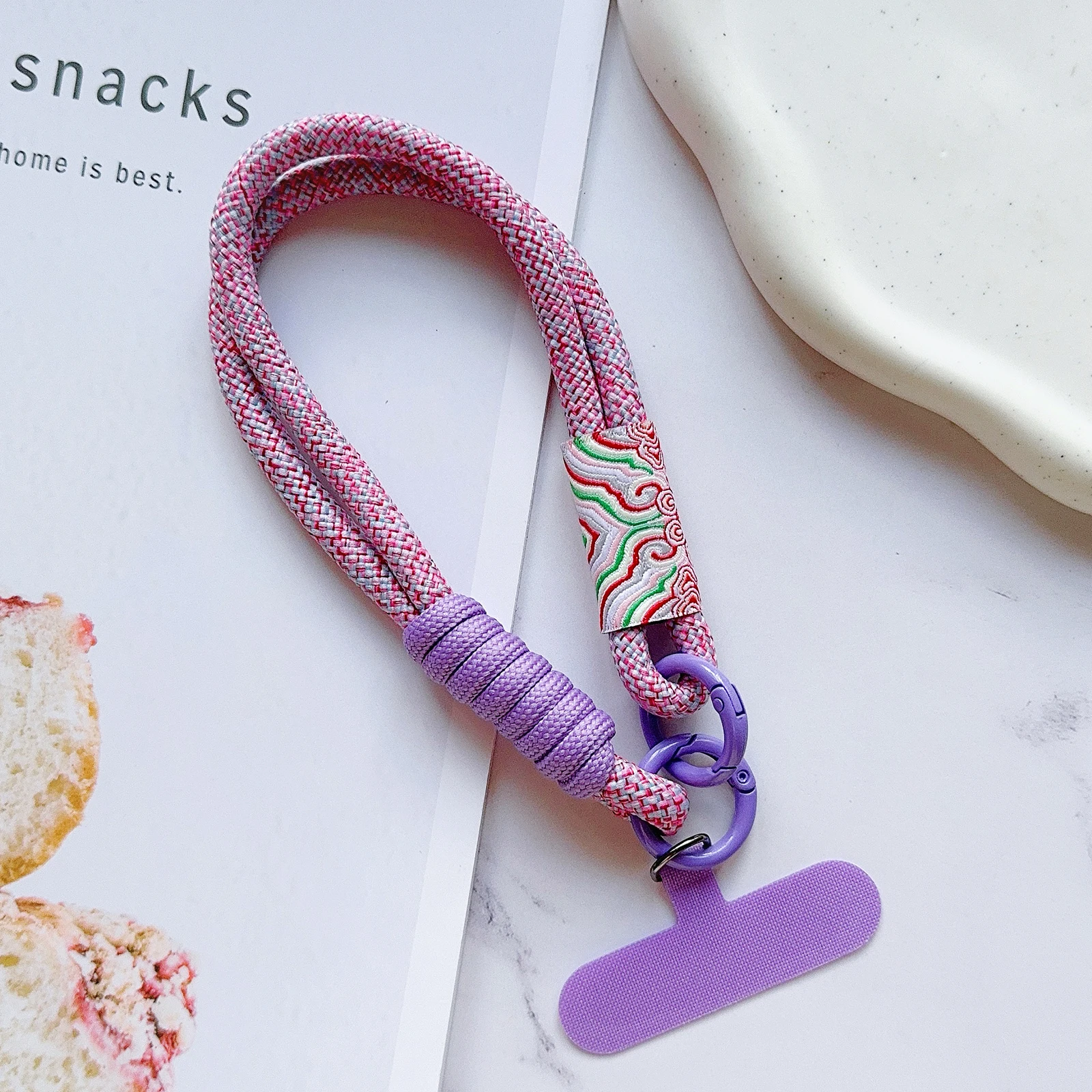 New Handwoven Universal Lanyard Mobile Phone Universal Lanyard Wrist Strap Short Rope Hand Strap Hand Rope Decorative Pendant