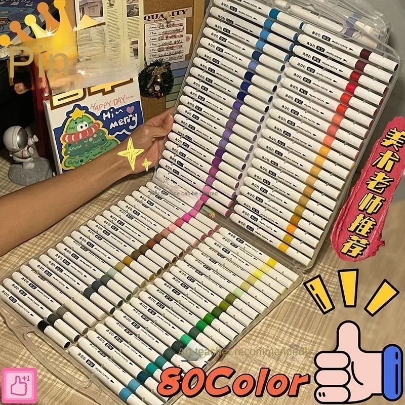 120/96/80/48/12Pcs Acrylic Paint Markers Color Pens for Rock Wood Stone Glass Card DIY Drawing Kids School Art Supplies