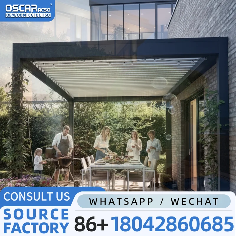 Outdoor Aluminum Space Gazebo Tent Patio Arbour Furniture for Backyard Garden Picnic pergola