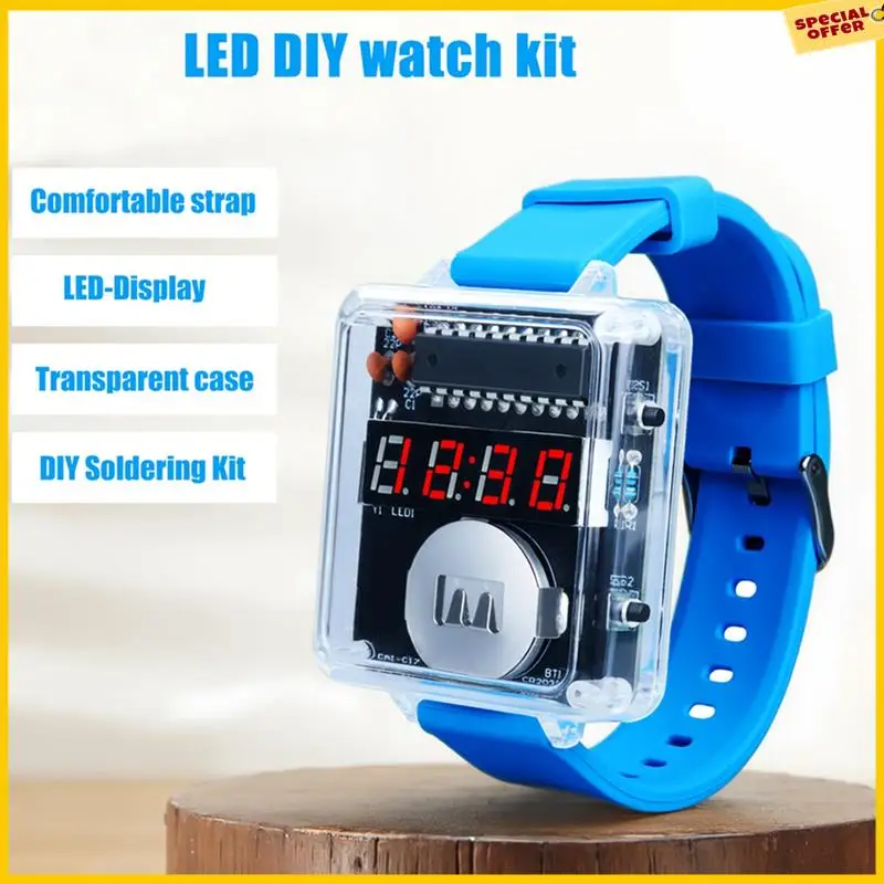 A25P Soldering Practice DIY Clock Kit With For Electronic Beginner Students Micro Controller 4-Digit LED Display Educational Sch