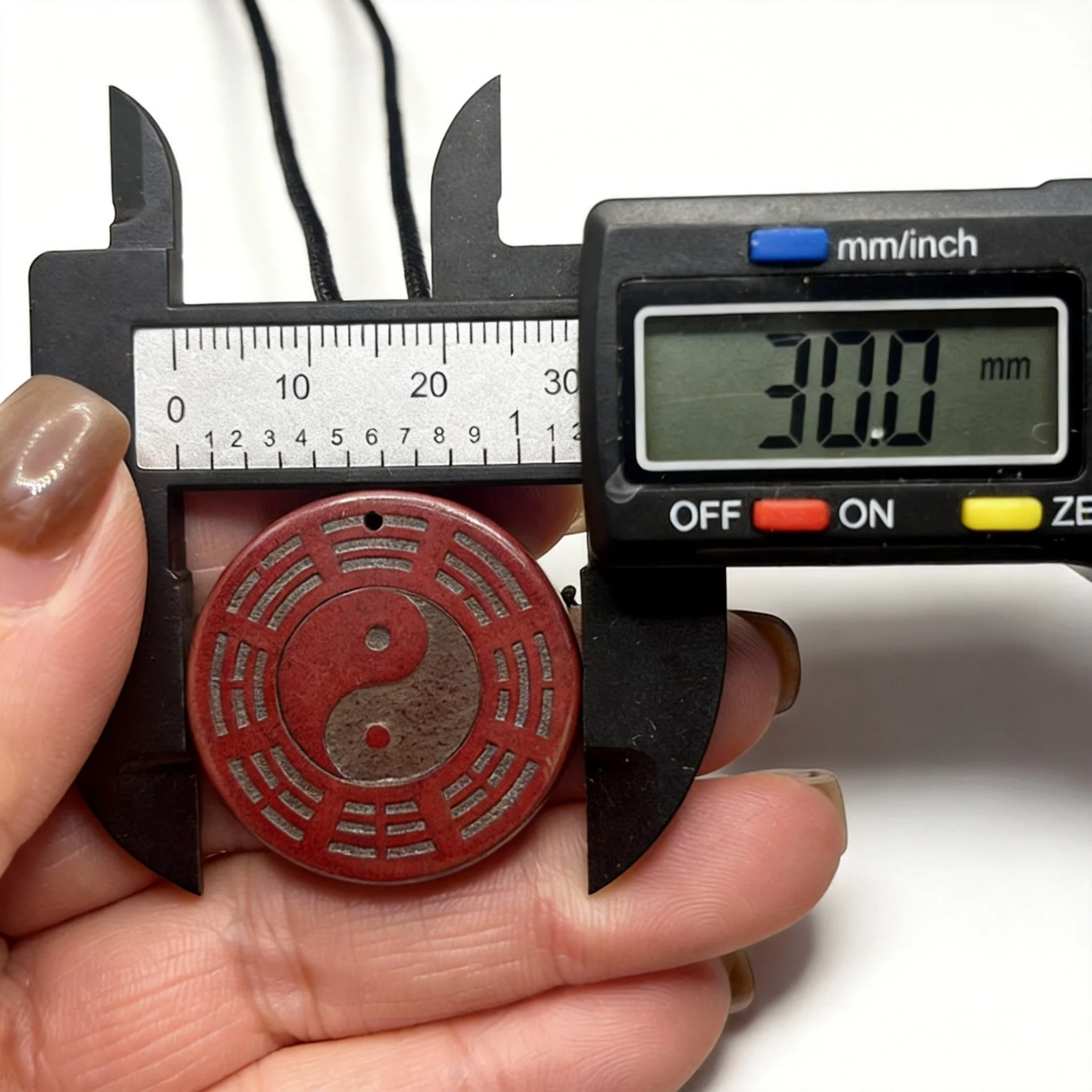 Natural High Content Cinnabar Tai Chi Bagua Pendant Unisex Lucky Blessing Fortune Attracting Amulet Jewelry For Chinese Zodiac