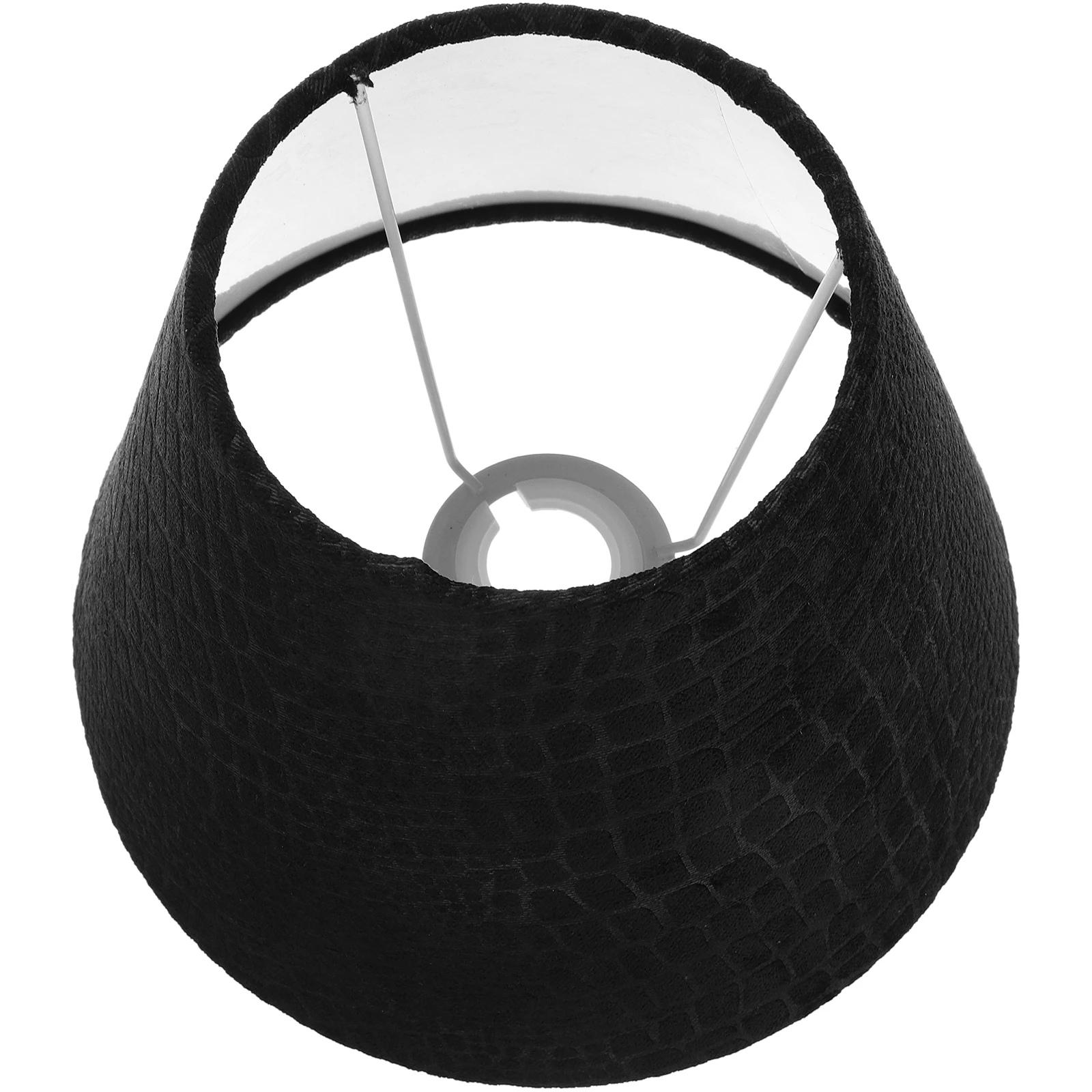 

Linen Fabric Lampshade E27 E14 Bell Drum Table Lamp Shade Plaid Pattern Black Retro Style Home Decor Light Ornament For Ceiling