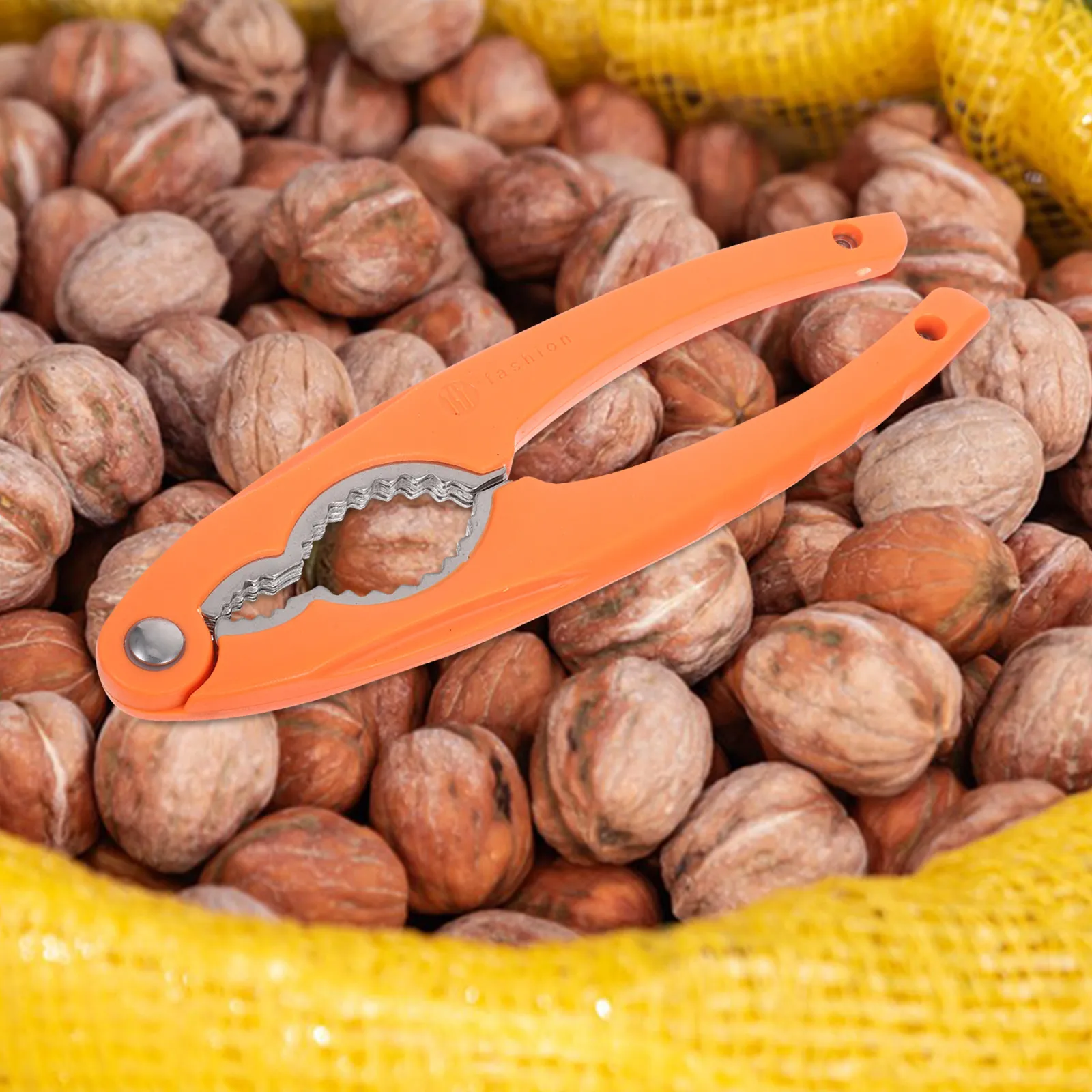 Stainless Steel Nut Cracker Heavy Duty Ergonomic Nutcracker Tool for Walnuts Chestnuts Kitchen Outdoor Portable Nut Opener