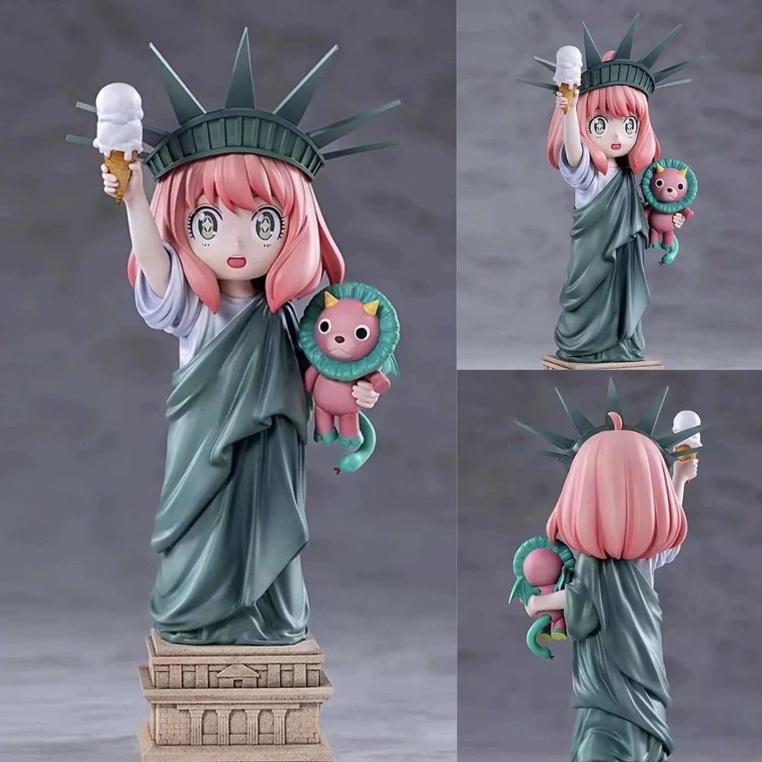 Figura de Anime SPY x FAMILY Anya Estatua de la libertad, adornos en miniatura de PVC, modelo de Manga japonesa, muñeca de juguete, Kits de modelismo, figuras GK