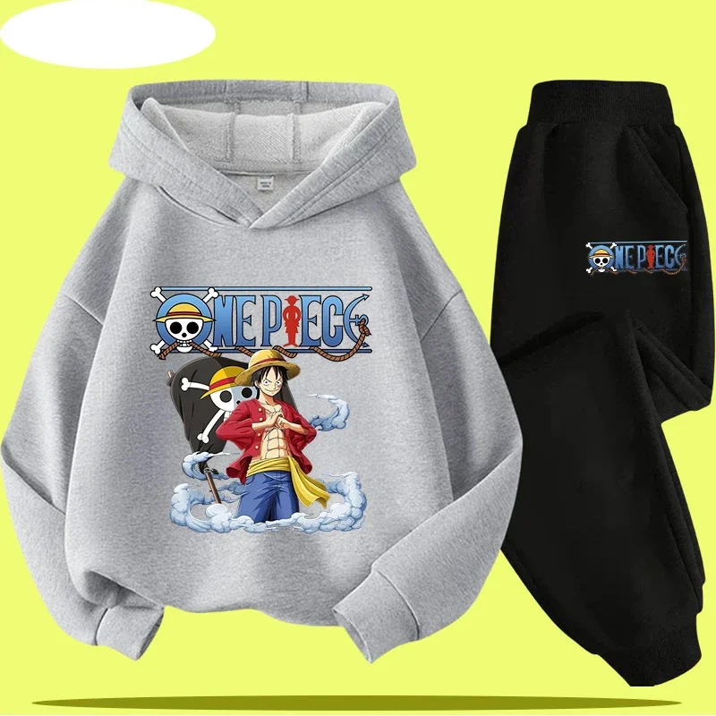 

2026 Letter A-Z Pirates King Children's Hooded Sweatshirt Set with Cartoon Print Boys' Casual Shirt 2 Pieces for 3-12 Years Old