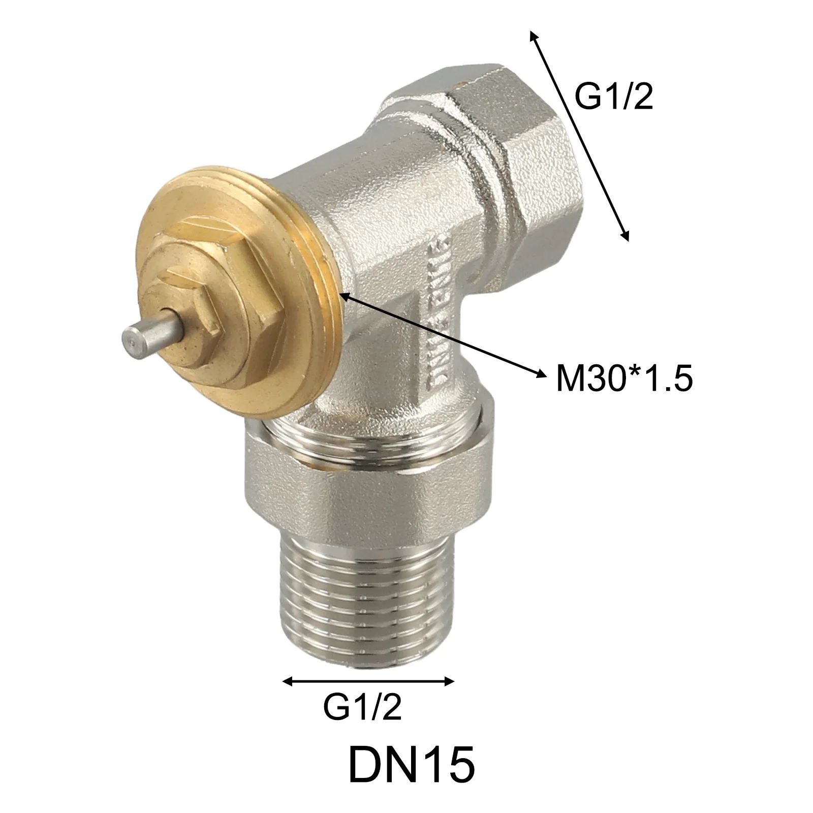 DN20 Thermostatic Valve DN15 DN20 Self-Regulating Valve Vertical Installation Brass Construction For Home Heating Systems