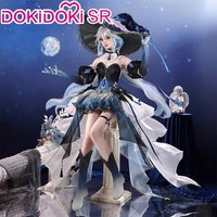 Furina Doujin Cosplay Costume Game Genshin Impact DokiDoki-SR Cosplay Letter of the Sea Fontaine Focalors Blue Dress Halloween