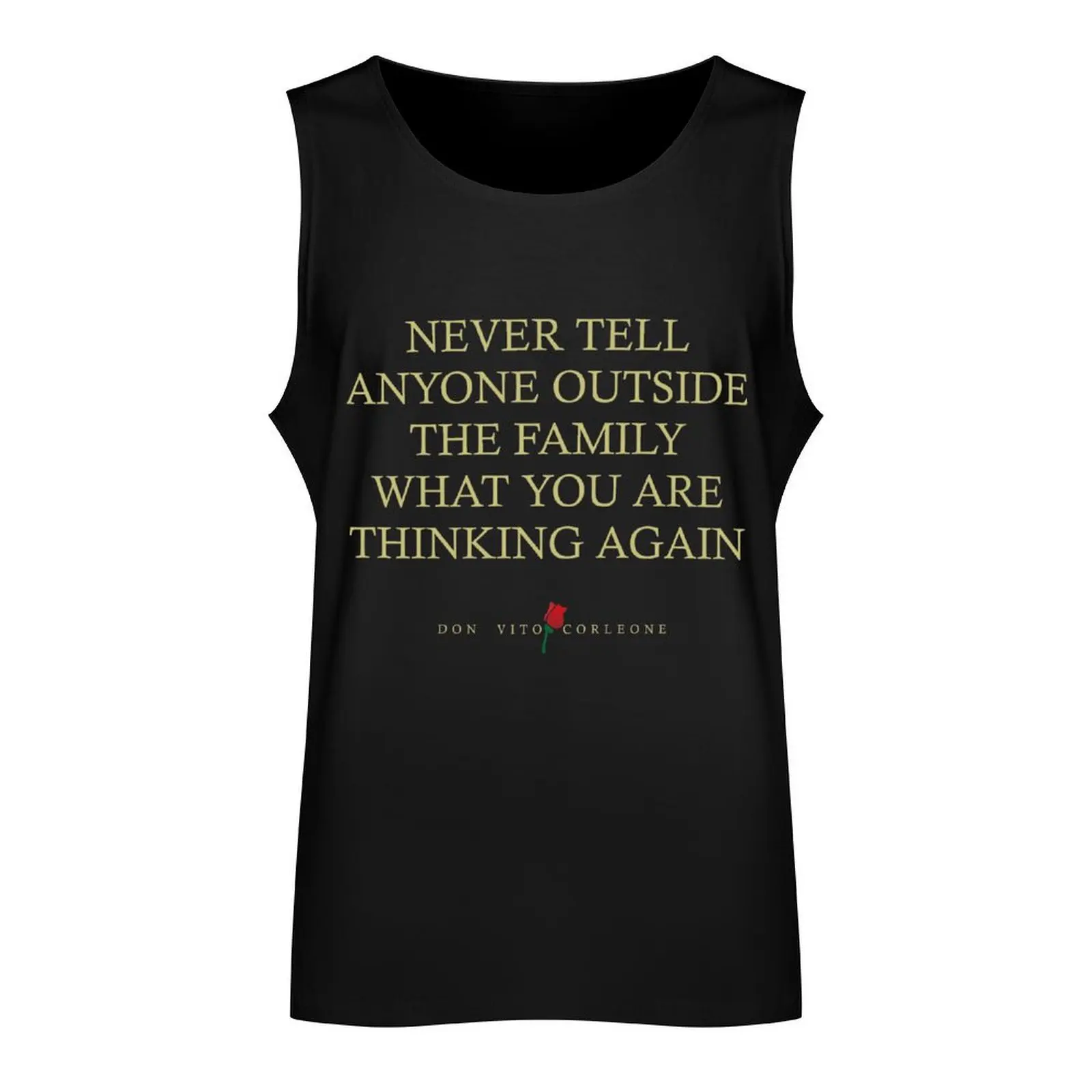 Quotes from: The Godfather on Thinking Tank Top Men's sleeveless Men's singlets sleeveless shirts summer clothes