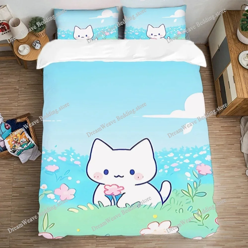 Home Textile Cartoons Kawaii Animals Art Cover Duvet Cover Pillow Case Boy Girl Polyester Bedding Set King Queen Twin Size741