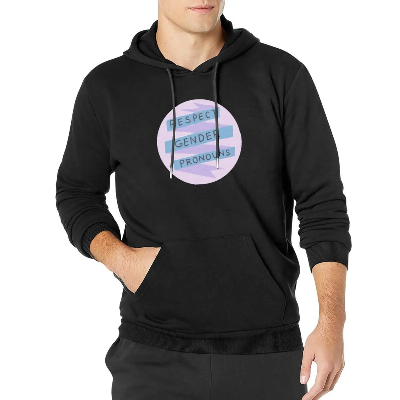 Respect Gender Pronouns Pullover Hoodie anime clothes men's sweat-shirt set mens designer clothes pullover