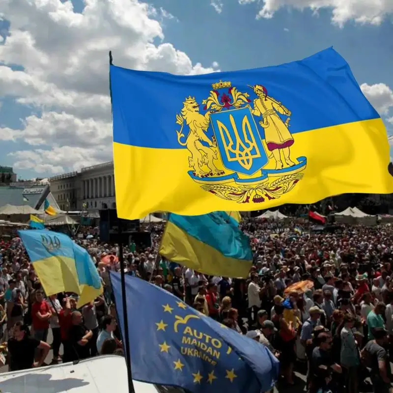 Ukrainian Flag 3ftx5ft 150x90cm Bright Blue And Yellow Ukraine National Flags