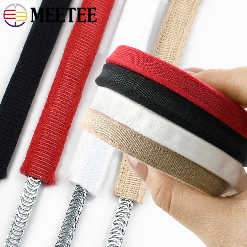 20Meters 10/12mm Nylon Underwire Channeling Bra Ribbon Tubular Hollow Protective Sleeve for Bikini Clothing Sewing Accessories